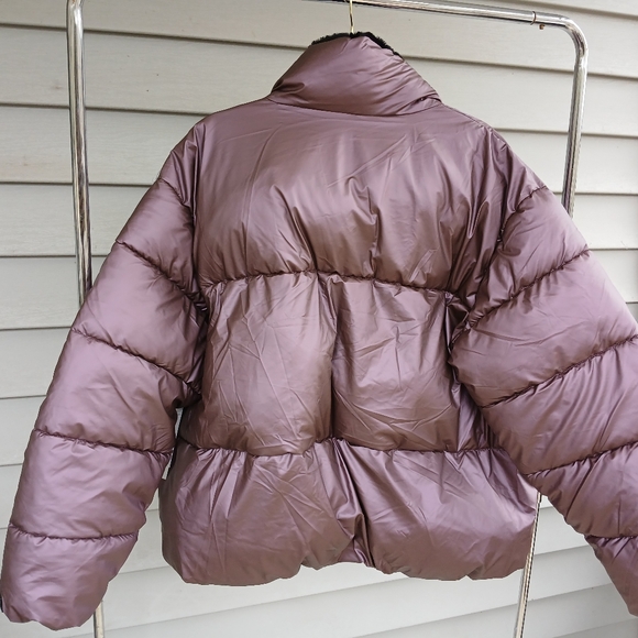 NWTNicole Miller NY Metallic Purple Mauve Women's Puffer Jacket 3X Remaining NWT - Picture 9 of 10